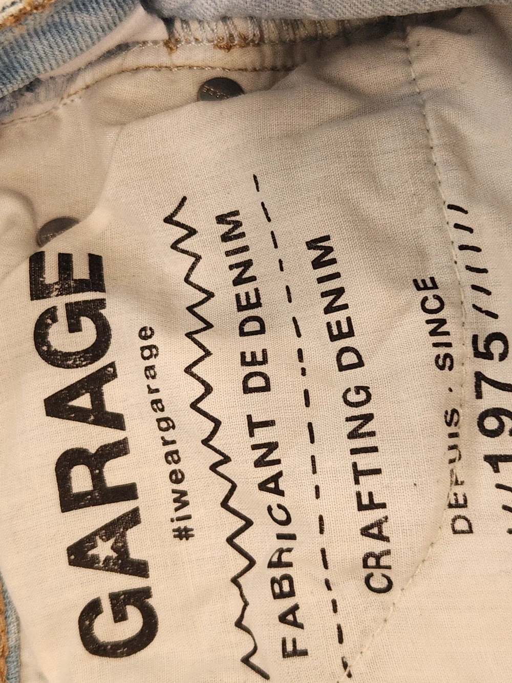 Garage Two Tone Colorblock Denim Patchwork Raw Hem Mini Skirt Size S